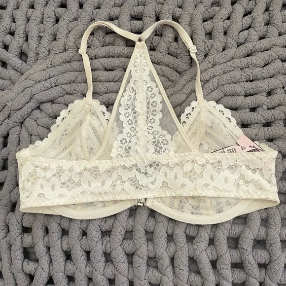 VICTORIA SECRET White Lace Bra Size 34C, Brand New - Picture 5 of 7